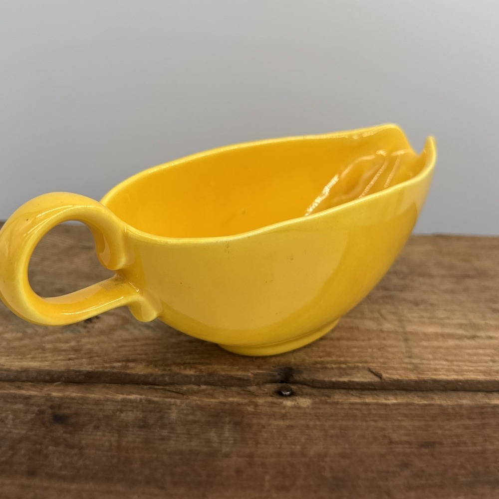 Gravy Boat Vintage Rhythm By Homer Laughlin Mustard Yellow‎ #D53N4 Serviceware - Picture 7 of 9